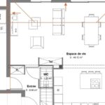 Plan du rez-de-chaussée de l’avant-projet maison avec combles